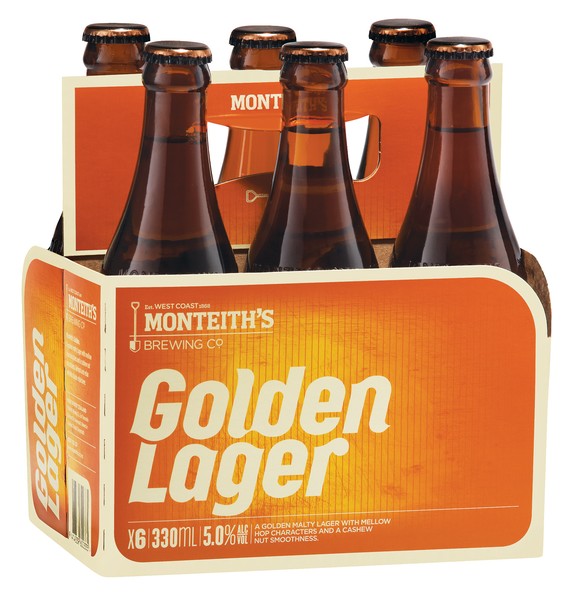 Monteith's Golden Lager Six Pack